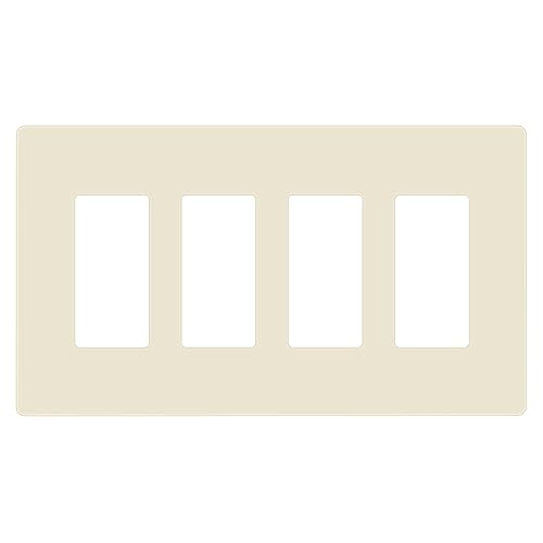 Miniatura 91 de ENERLITES SI8834-BK - Placa de pared decorativa sin tornillos, cubierta de enchufe segura, 4 entradas, 4.68 x 8.30 pulgadas (alto x largo), Negro