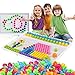 Produktbild ITODA Steckspielzeug Mosaik Steckspiel Pädagogisches Kinderspielzeug Kreatives Spielzeug Jungen Mädchen Steckmosaik Steckbausteine 295/592/888 Stücke Bausteine Kinder Lernspielzeug für Geschenk