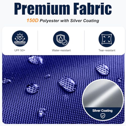Image of MASTERCANOPY 10x10 Durable Pop Up Canopy Tent with Roller Bag, Dark Blue