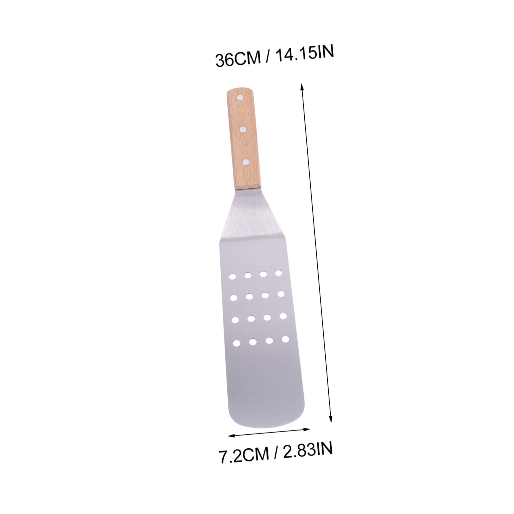 Espátulas de Acero Inoxidable Resistente y No Deformable Juego de 5 Mango de Madera Pala para Pizza para Cocina Adecuado para Uso en Cocina