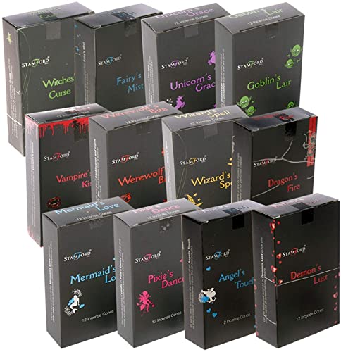 GJ Boon Colección Incienso de Stamford Selection || Paquete de regalo || Varios sabores || Variedad Set || Embalaje reciclado || Natural Home Fragrance || Premium Agarbatti (Mythical Cones) Cover