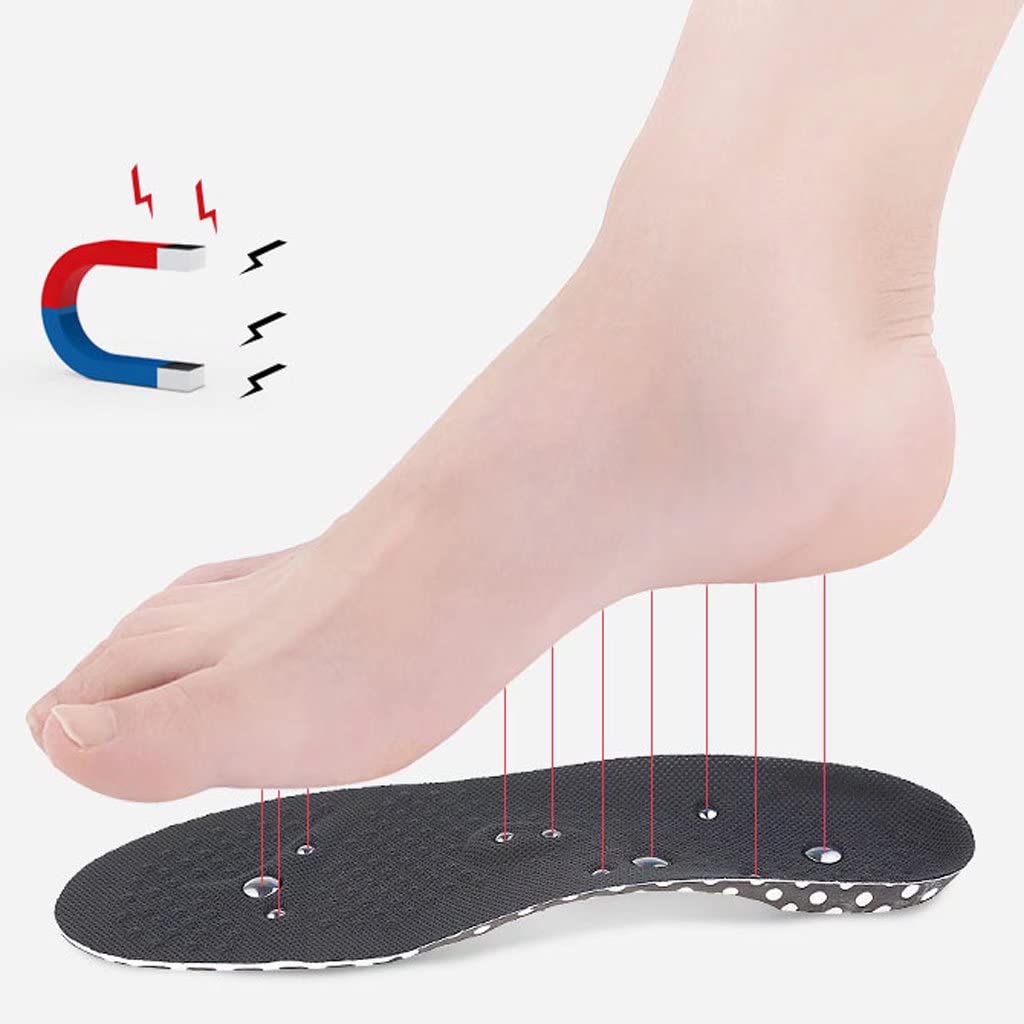 Wkładki do butów, Wkładki do terapii magnetycznej masażu dla mężczyzn i kobiet, masaż stóp, refleksologia, łagodzenie bólu butów(1 Pair,S(39 40))