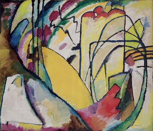 Toile Kandinsky impression d'art grand format 60x90cm pour habiller un mur vide avec élégance