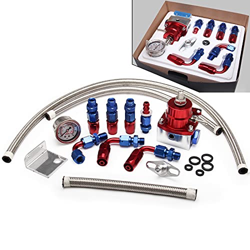 WENJTP Aluminum Adjustable Universal EFI Fuel Pressure Regul...