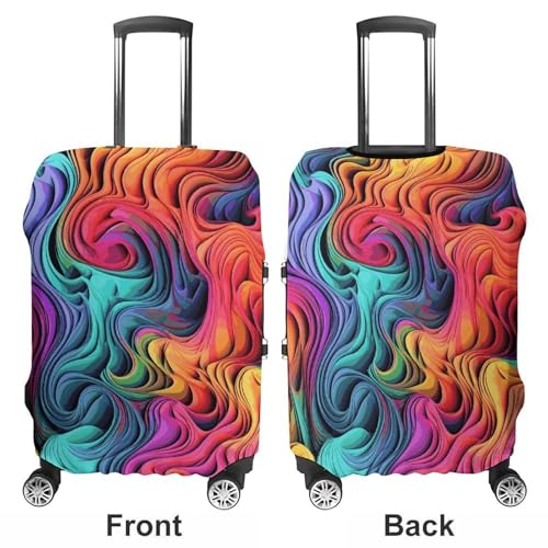 Colorful Thing Elastic Luggage Cover Suitcase Protector for 19-32 Inch Suitcases | Universal Stretchable Travel Bag Cover | Anti-Scratch, Washable with Zipper Closure XL3