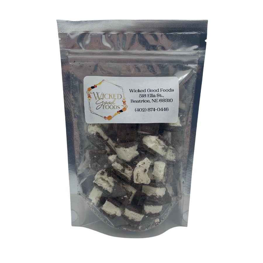 Wicked Good Foods  Bocaditos de sándwich de helado liofilizado  Dulce golosina sobre la marcha  Alimento astronauta para terrícolas  Postre estable