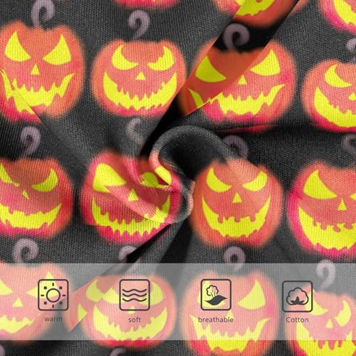 Girls Underwear Toddler 2t Cotton Panties for Girl Colorful Briefs Kids Undies Glowing Orange Pumpkin Faces3