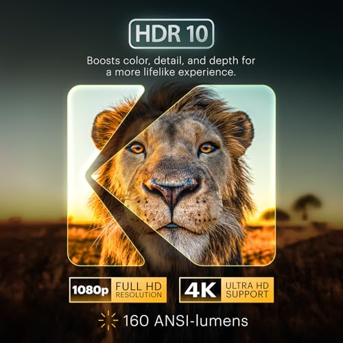 Image of KODAK Luma 500 Full HD Smart Projector, 4K Input, Google TV | Direct App Streaming, 2-Hour Eco Battery, Auto-Focus & 4-Side Keystone, 4K Input, Portable Outdoor Projector for Movie Nights