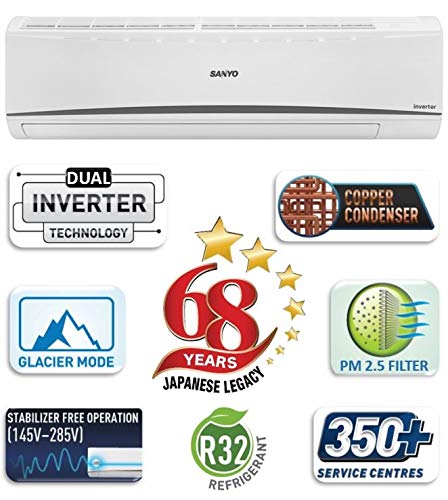 Image of Sanyo 1.5 Ton 3 Star Dual Inverter Split AC (Copper, PM 2.5 Filter, SI /SO-15T3SCIC White)