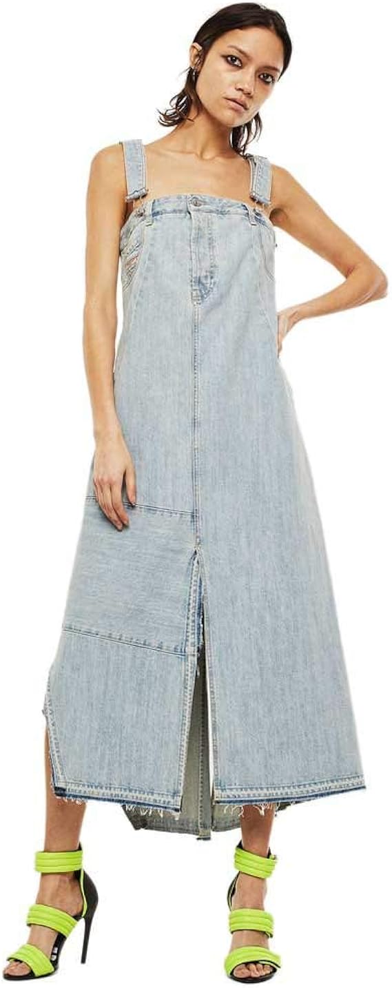 Amazon Co Jp ディーゼル Diesel レディース リメイク風デニムロングワンピース 00sftt0aayi L インディゴブルー 01 服 ファッション小物