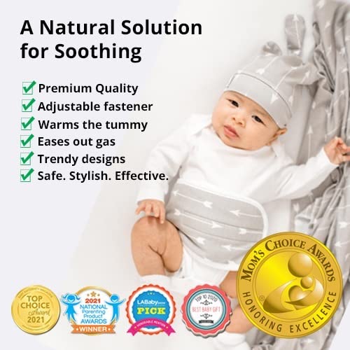 Miniatura 3 de MEMEENO Flechas - Banda para el vientre de bebé de algodón orgánico calentador cinturilla braguero carpeta cinturón para el ombligo para recién