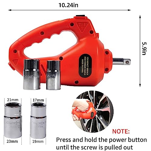 Rogtz Electric Hydraulic Car Jack Kit With Impact Wrench And Tire Inflator Pump, 5 Ton 12V Car Jack Hydraulic Car For Suv Sedans Tire Change With Led Light(Red) #TOP6
