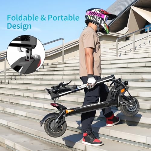 REYWMER KULLTER Electric Scooter, 60V 23.4AH Dual Motors 1300W (Peak 4000W), 50MPH Top Speed, 10-Inch Off-Road Tires, 360° Lights, Front & Rear Dual Suspension, Quick Fold, High Weight Capacity - Image 7