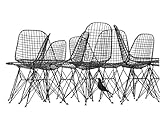Eames Wire Chair & Bird Print