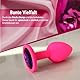 Belmalia 3x Anal-Plug Silikon Set Ø 30 mm, Ø 35 mm, Ø 45 mm S+M+L Butt-Plug Pink + Lila + Schwarz