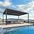 PURPLE LEAF Louvered Pergola 94AS 12' x 16' Outdoor Aluminum Pergola with Shade Screen Adjustable Roof for Deck Backyard Grey Hardtop Gazebo, 1 Long Side and 2 Short Sides