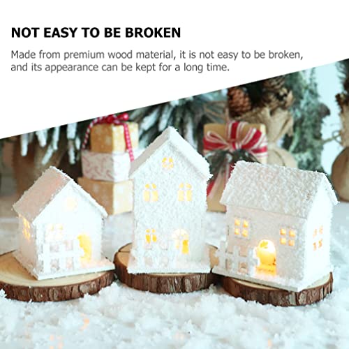 TOYANDONA Christmas Village Houses White - Image 3