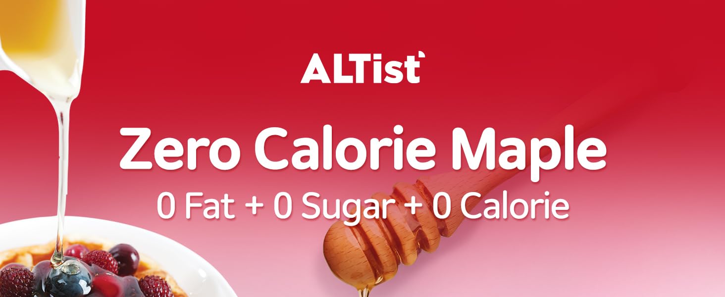 ALTist Allulose Syrup Sweetener – Zero Calorie Liquid Sugar Alternative, Keto, Vegan, Non-GMO, Plant-Based | 1:1 Sugar Replacement, No Net Carbs, Zero Fat, 17.7 fl oz x 2 Bottle - Maple