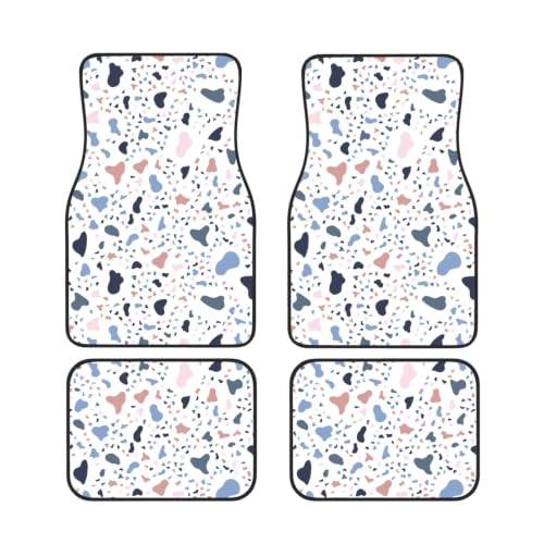 Alfombrillas para coche de neopreno premium diseño geométrico de puntos y base antideslizante