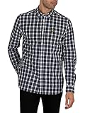 Lyle & Scott Herren Kariertes Popeline-Hemd, Blau, S