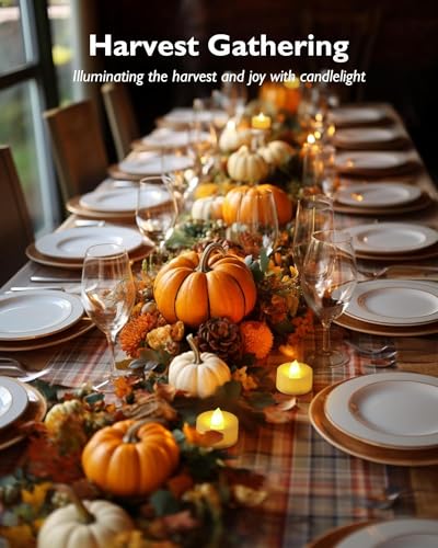 Image of Homemory Tea Lights with Timer Battery Operated, 6H Timer Auto On Daily, Flickering Flameless LED Votive Candles for Table Centerpieces, Lantern, Halloween, Christmas, Warm Lamp, No Remote, 12-Pack