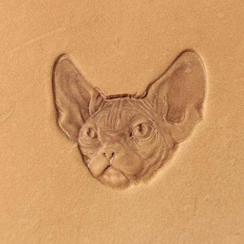 DandS ltd Leather Stamp Tool, Sphynx Cat, Professional Steel Craft Tool for Leatherworking, Embossing, Carving & Stamping Leather Projects, Belts, Wallets & DIY Projects Compatible with Mallet #333B