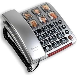 Amplicomms Bigtel 40 – Big Button Phone voor ouderen – Luide telefoons voor slechthorenden die compatibel zijn met gehoorapparaten – Grote Nummertelefoon met snoer – Dementie Hulptelefoon voor ouderen
