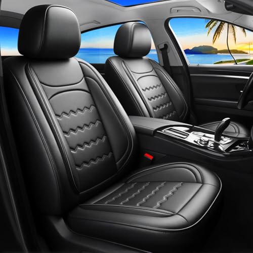 YOGLOD 4Runner Car Seat Covers Custom Fit for Toyota 4Runner 2003-2026 Premium Full Coverage Leather Automotive Seat Protectors All Seasons Waterproof Breathable Airbag Compatible (Full Set Black)
