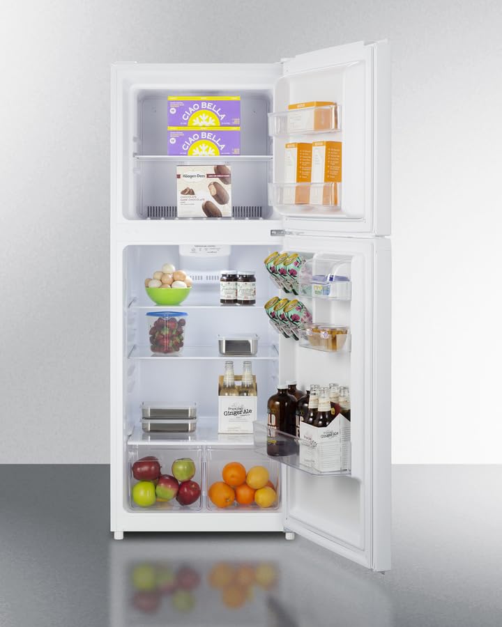 Summit Appliance FF1088W 24" Wide Top Mount Refrigerator-Freezer, White Finish, 10.1 cu.ft Capacity, Frost-free, ADA Compliant, Interior Light, Adjustable Touch Control Thermostat (White) on Fridge.com