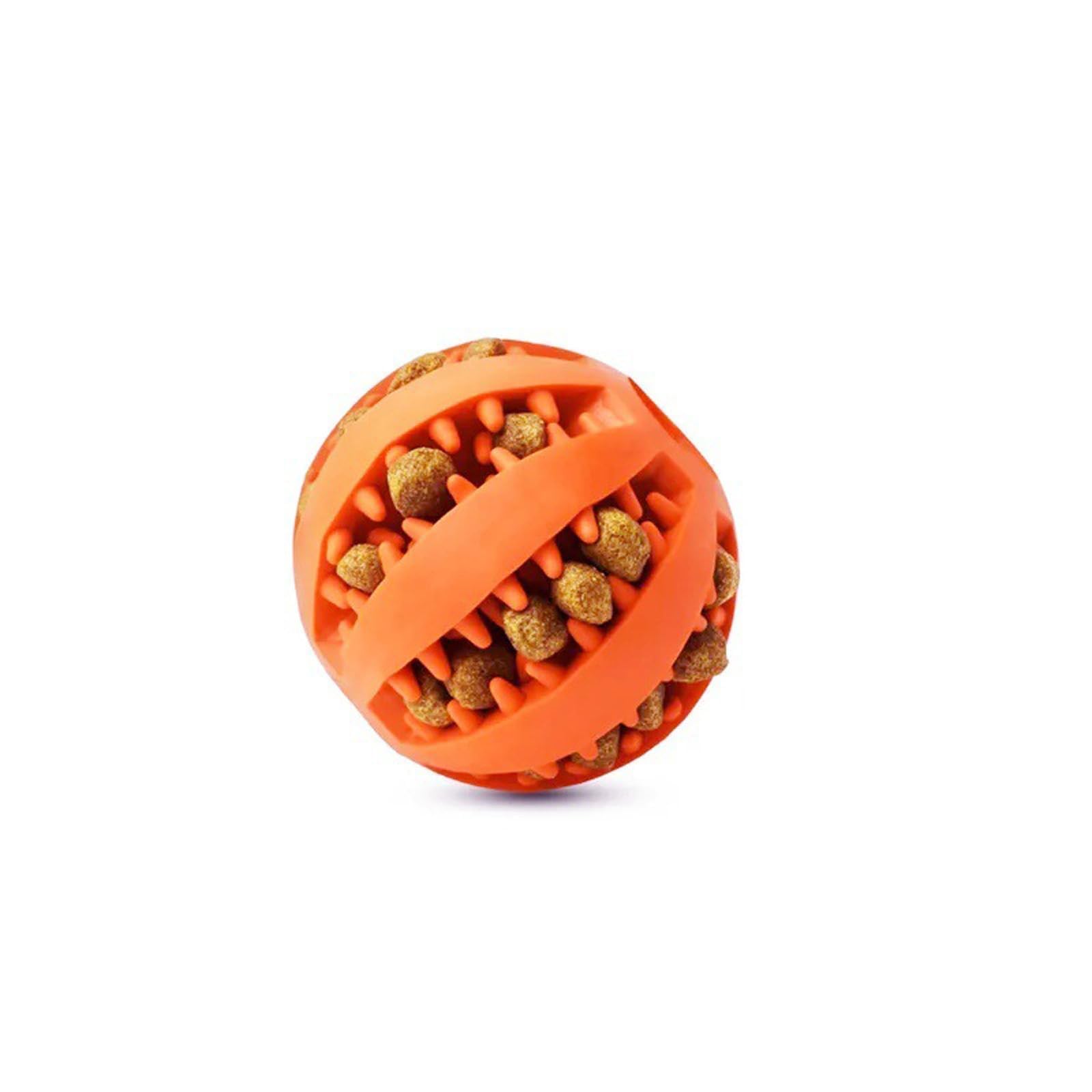Pet Supplies - Pelota masticable para perro, color naranja, 1 unidad, limpieza de dientes — view 2