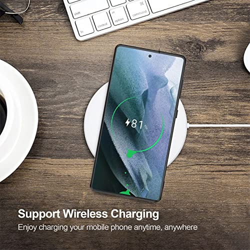 Yvpwt For Samsung Galaxy S21 Fe Case Slim Fit Thin Simulation Wood Grain Cover Anti-Scratch Shockproof Drop Proof Wireless Charging Protective Durable Cover For Samsung S21 Fe 5G (Black) #TOP6