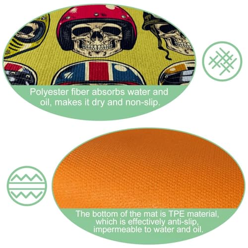 Tapis de cuisine antidérapant lot de 2 lavable pour sol propre et sec