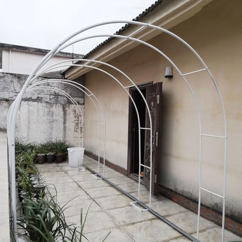 Arco de jardín blanco ajustable de metal resistente para eventos de interior 4