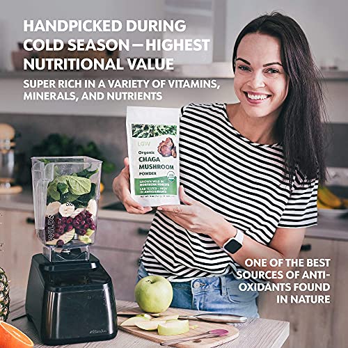 Loov Bundle – 2 Items Organic Chaga Mushroom Extract Tincture And Organic Chaga Mushroom Powder #TOP4