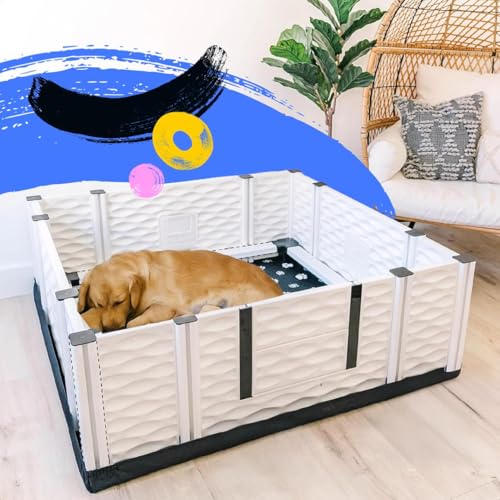 Image of EZwhelp EZclassic Dog Whelping Box - Washable Pee Pad, Large 48 inchx48 inchx18 inch