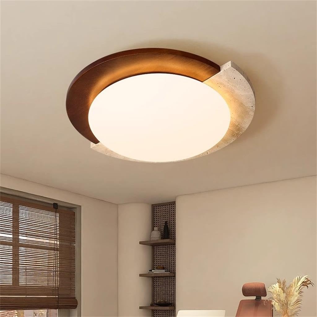 Lampa Sufitowa LED Wabi-Sabi Ściemnialna Naturalny Trawertyn Nowoczesna