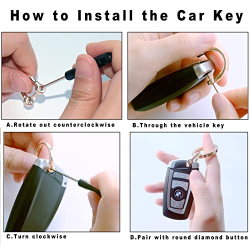 Meroqeel Silicone Beads Key Ring Keychain Bracelet Wristlet For Women, Cute Bead Car Keys Holder Chain Bangle, Stretchy Circle Beaded Keyring For Girls Small Wrist With Leather Tassel - Marble White #TOP2