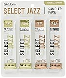 D'Addario Woodwinds D'Addario Select Jazz Tenor Saxophone Reed Sampler Packs, 3S/3M (DSJ-K3S)
