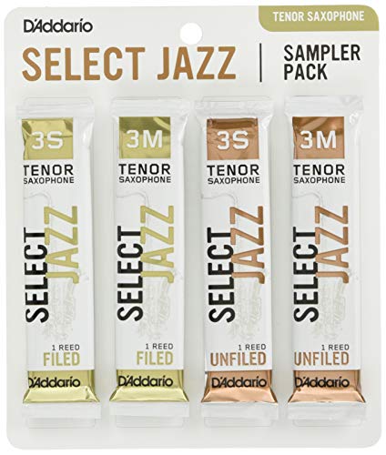 D’Addario Woodwinds D'Addario Select Jazz Tenor Saxophone Reed Sampler Packs, 3S/3M (DSJ-K3S)
