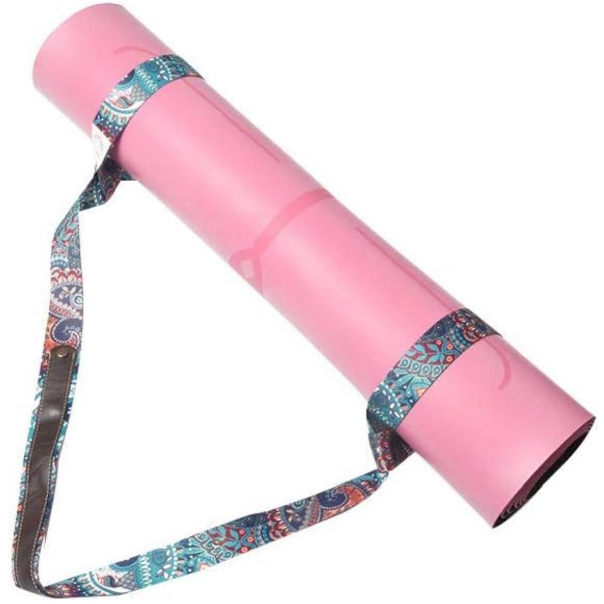 Yogamatte Tragegurt, Verstellbarer Tragegurt für Yogamatten, Elastischer Yoga Gurt für Pilates, Dehnen und Fitness, Grün, Nylon + Polyester, Webbing, Adjustable, Schnalle