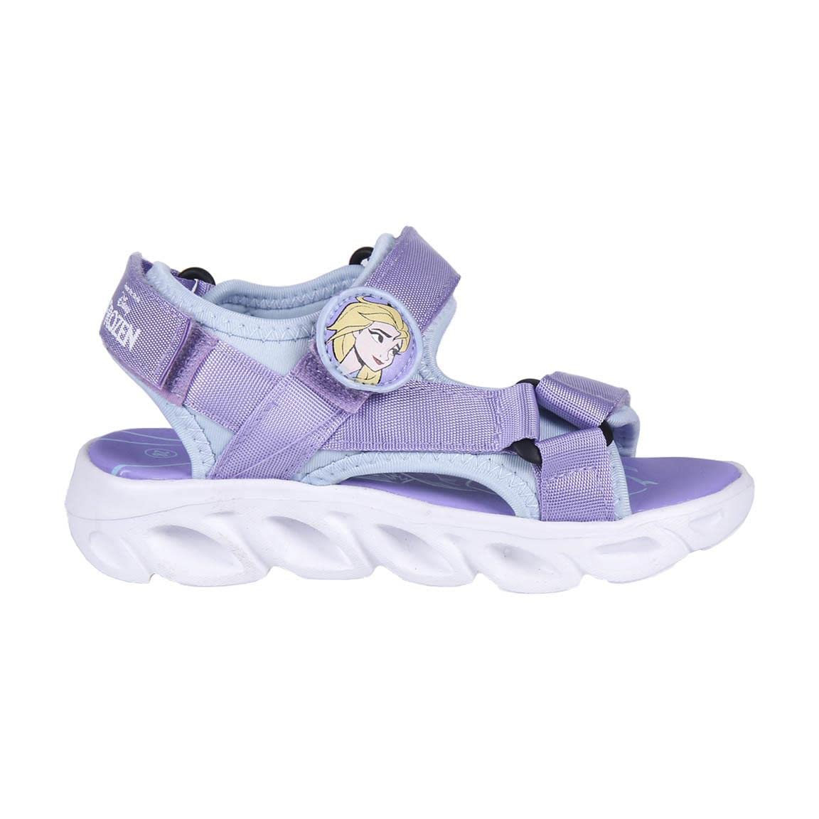 CERDÁ LIFE'S LITTLE MOMENTS - Frozen II Summer Velcro Sandals - Official Disney License|Size, Lilac, 10.5 UK Child