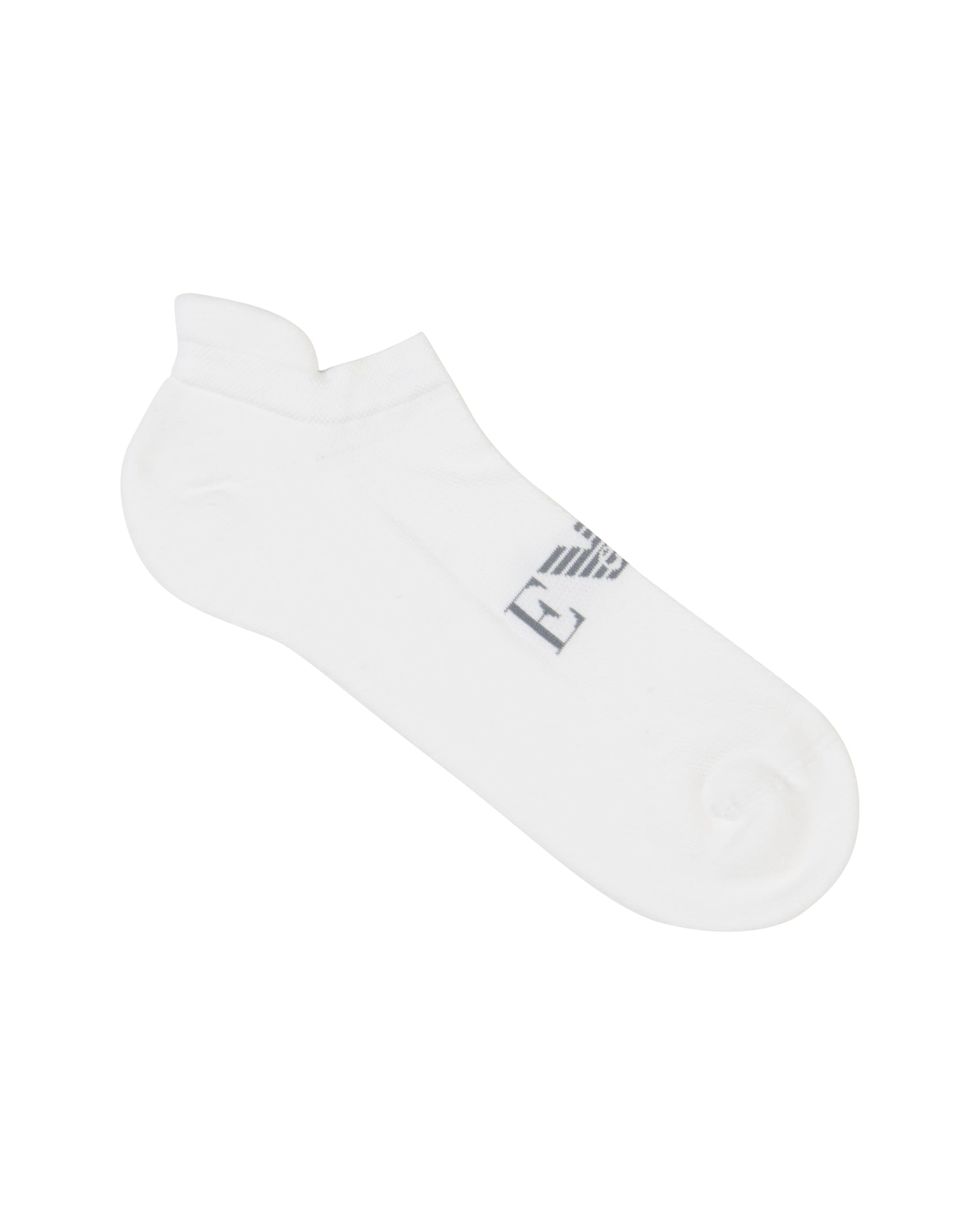 EMPORIO ARMANI MAN'S BASIC LOGO FOOTIE SOCKS WHITE TU