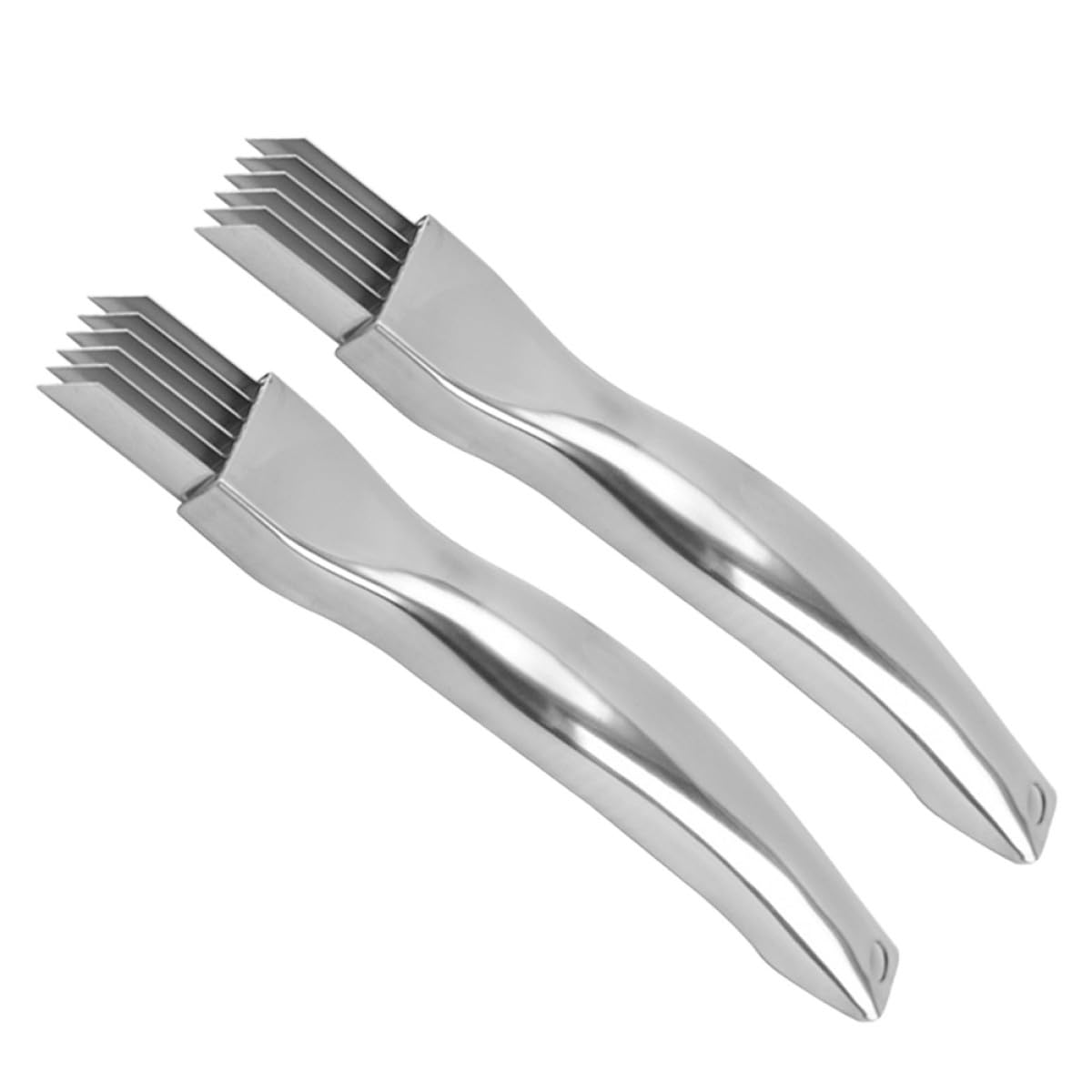 BESPORTBLE 2pcs Stainless Steel Scallion Cutter and Vegetable Slicer Kitchen Cutting Tool for Onions and Herbs Professional 304 Stainless Steel Cooking Chopper