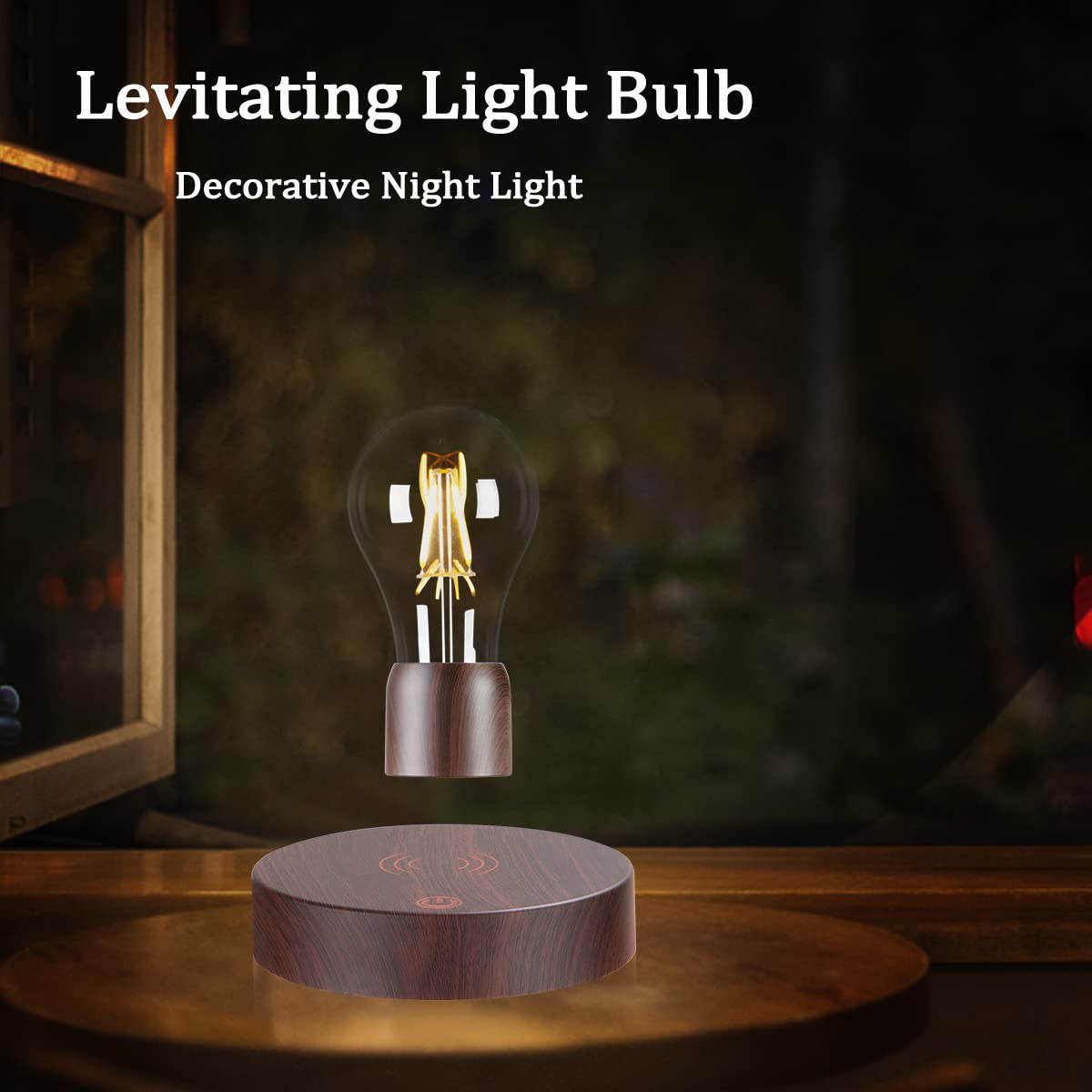 DIDWI Levitating Light Bulb Lamp, Magnetic Floating Wireless LED Bulb Desk Lamp - Image 2