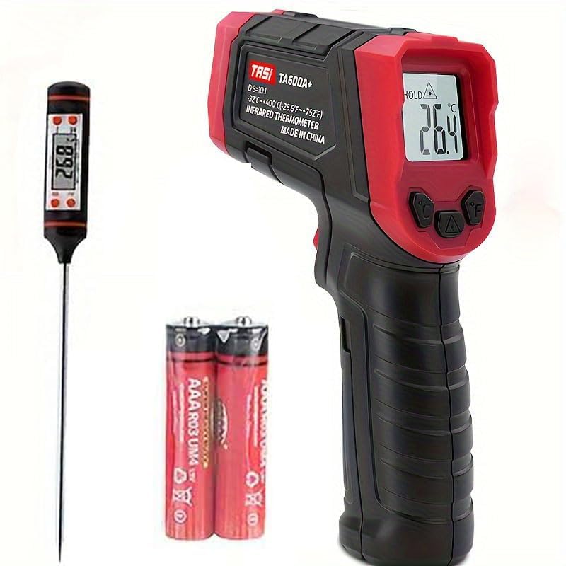 Termómetro infrarrojo, medidor de temperatura láser digital de -37 F  1022 F (-25.6 F  1,022.0 F) pistola de temperatura IR (no para humanos) Ideal