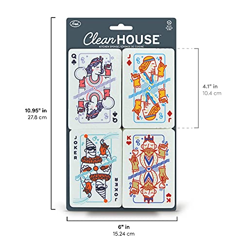 Image of Genuine Fred, Clean House, Kitchen Sponges, Set of 4, Assorted, (5286465)