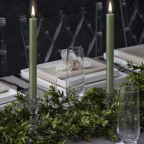 Bolsius 16 Fresh Olive Rustic Household Candles - 10.5 Inch - Premium European Quality - 13 Burn Hours - Natural Eco-Friendly Plant-Based Wax - Unscented Dripless & Smokeless Party Décor Candlesticks #TOP6