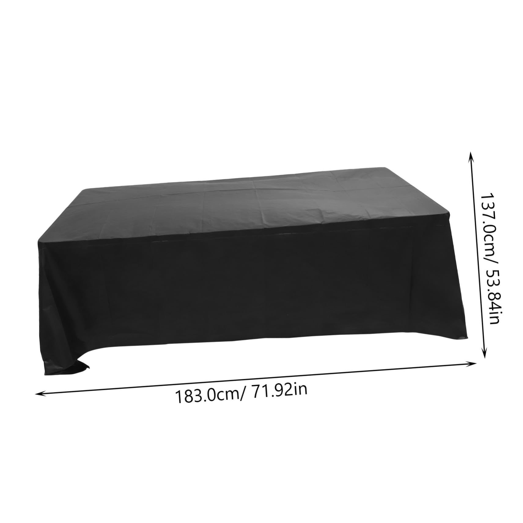 Alipis Rechteckige Einweg Tischdecke 137x183cm, Schwarz, 5 Stück-Pack | Peve, Robust und Farbecht, für Buffet und Karneval, Dekorative Ausführung
