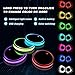 4pcs LED Car Cup Holders, Waterproof Cup Holder with 7 Colors Changing USB Charging Mat, LED Interior Atmosphere Lamp Decorations with 2pcs USB Cables for Car Truck Vehicle Accessories