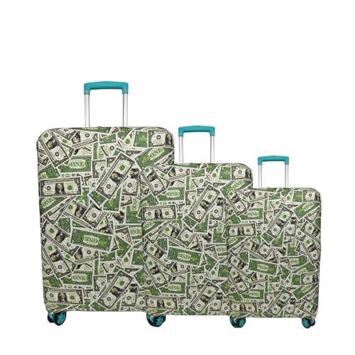 Image of Printed Luggage Cover for Traveling Bag & Suitcase - Stretchable & Scratchproof Trolley Protector with Velcro Lock & Lightweight Washable Material(Suitcase Bag Not Included, Only Cover in Product)